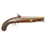 Percussion double barrel Howdah pistol