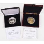 Two cased 5oz silver coins to include 75th anniversary of Battle of Britain and Diamond Jubilee (2).