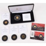 Five assorted 9-Carat Gold Coins and two 2013 Kangaroo Miniature Gold Coins (7).