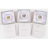 Three Winnie the Pooh Silver Proof with Colour 50p Coins (3).