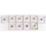 Collection of Royal Mint Beatrix Potter Silver Proof with Colour Coins (9).