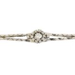 A diamond bracelet,