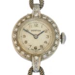 An early 20th century Vertex manual wind cocktail watch,