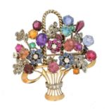 A gem-set giardinetto brooch,