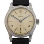 A 1940s Omega manual wind wristwatch,