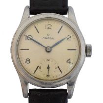 A 1940s Omega manual wind wristwatch,