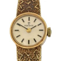 A 9ct gold Tissot manual wind wristwatch,