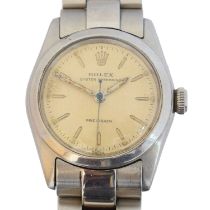 A Rolex Oyster Speedking stainless steel manual wind wristwatch,