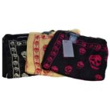 Three Alexander McQueen silk scarves,