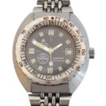 A 1970s Doxa 'Sub 300T Sharkhunter US Aqualung' automatic calendar wristwatch,