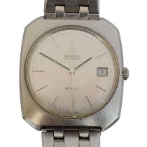 A 1970s stainless steel Omega De Ville automatic wristwatch,