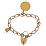 A 9ct gold charm bracelet,