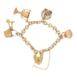 A 9ct gold charm bracelet by Josef Pronczuk,