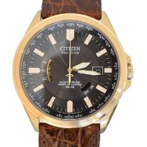 A Citizien Eco-Drive Radio Controlled Perpetual Calendar WR100 quartz wristwatch,