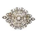 A late 19th century diamond brooch,