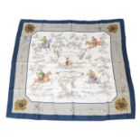 A Hermès "Venerie Des Princes" silk scarf by Charles Hallo,