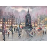 Bernard McMullen (British 1952-2015) "Albert Square, Manchester"