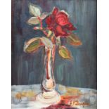 Stephanie Dingle (British 1926-2017) "Red Rose"
