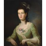 English School (18th/19th century) Portrait of a lady wearing a green dress