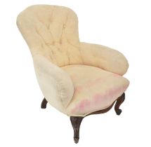 19th century button back armchair, in the manner of Howard & Sons