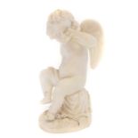 Copeland Parian figure of a winged cherub.