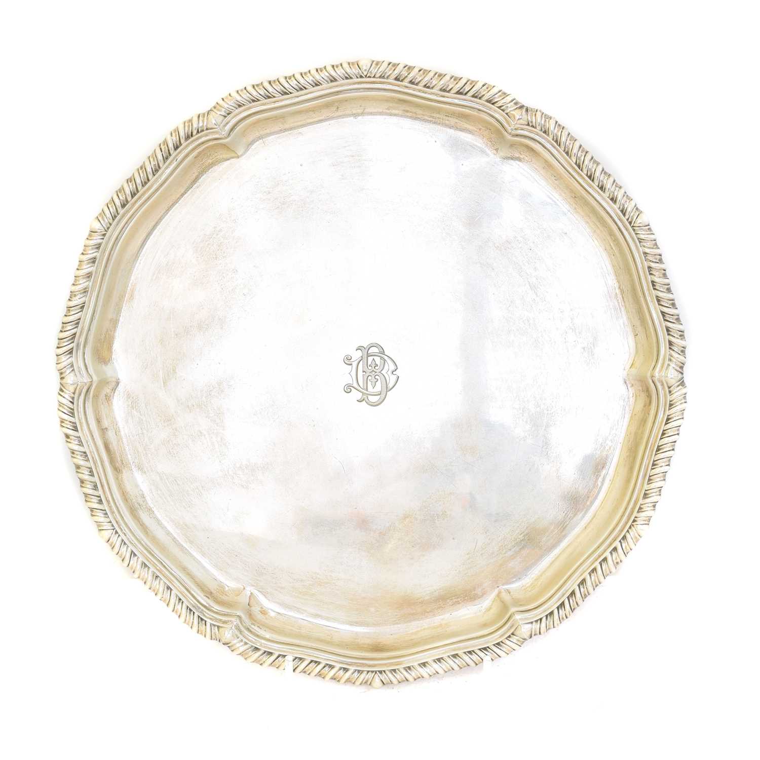 A George V silver salver,