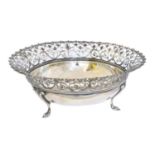 A George V silver bonbon dish,