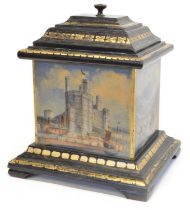 Mid 19th century slate lidded box