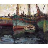 Louis Bonamici (French 1878-1966) Fishing boats
