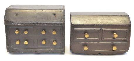 Two late 19th century Welsh vernacular slate furniture models