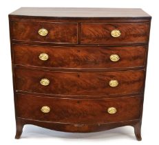 George III Mahogany Bow Fronted Chest of Drawers