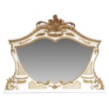 19th Century French Overmantel Mirror