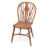 19th century yew and ash hoop back chair
