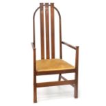 Arts & Crafts Mahogany Chair Attributed to George Montague Ellwood for J.S. Henry