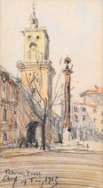 Frank Myers Boggs (French/American 1855-1926) "Bell Tower in Aix-en-Provence"