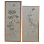 Two Chinese needlework tapestries