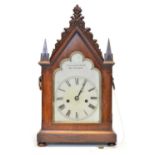 Victorian Gothic Double Fusee Bracket Clock by Wilson & Fairbank, Bradford