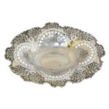 A Victorian silver dish,