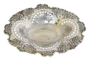 A Victorian silver dish,