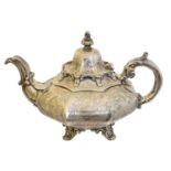 A Victorian silver teapot,