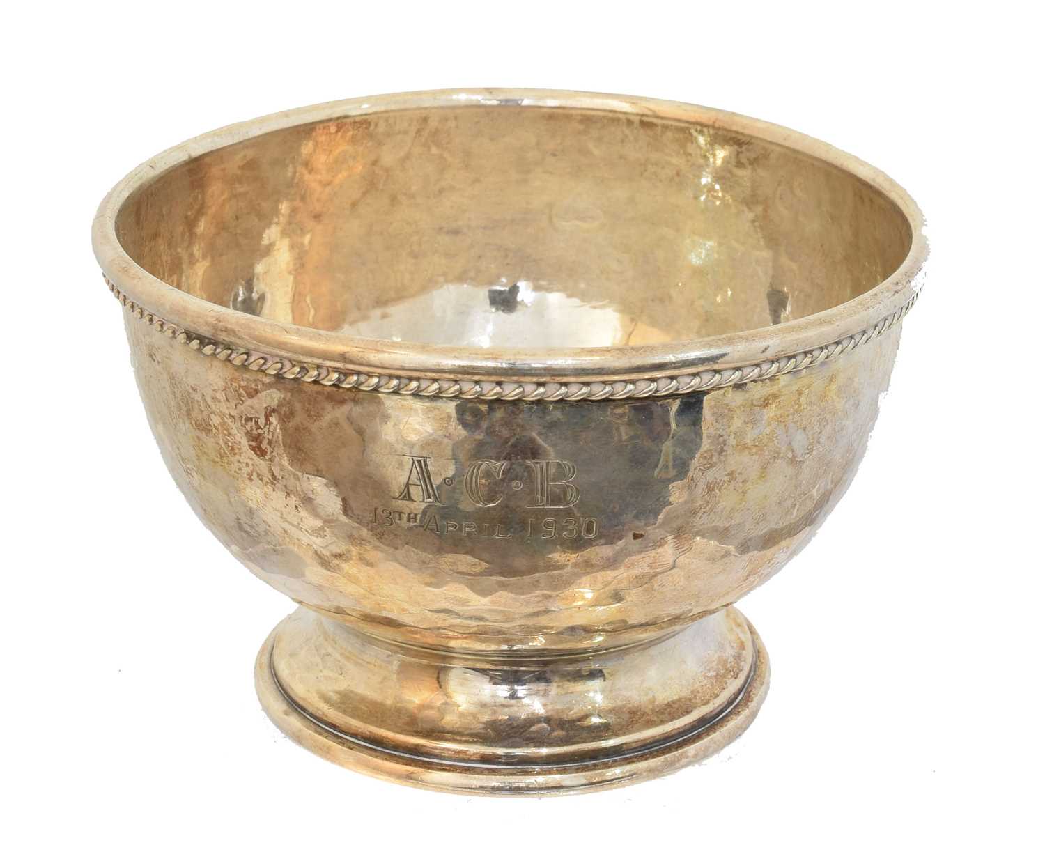 A George V silver bowl,