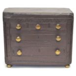 Late 19th century Welsh vernacular slate model of a miniature chest of drawers