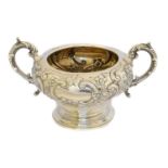 A George V silver sugar bowl,