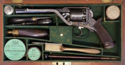 Cased 54 bore percussion revolver