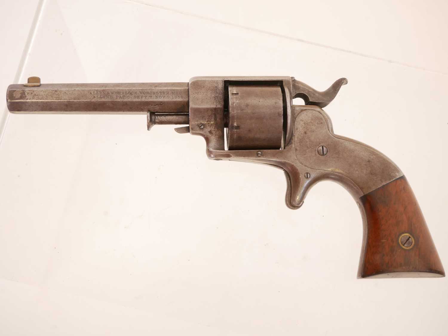 Allen and Wheelock .32 rimfire revolver - Image 4 of 9