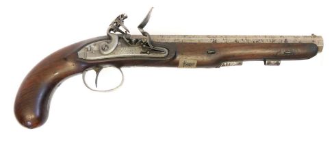 Flintlock pistol by W. Young