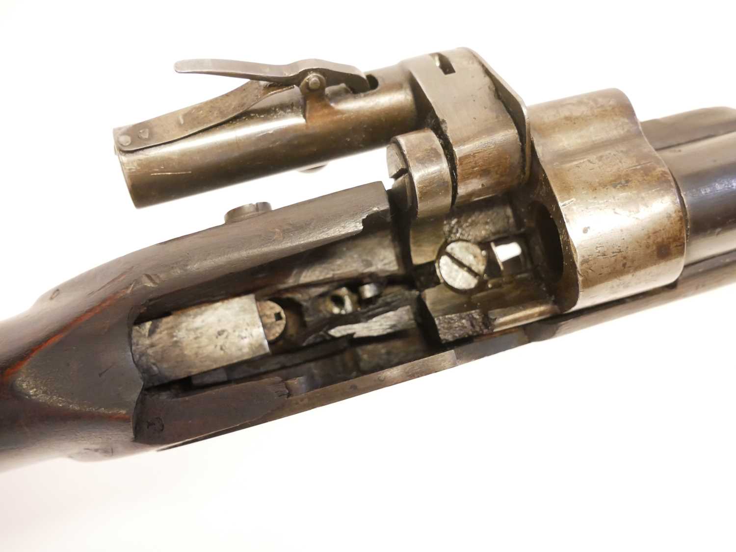 George Henry Daw of London experimental (possibly unique) breech loading .577 rifle, made from a - Image 9 of 20