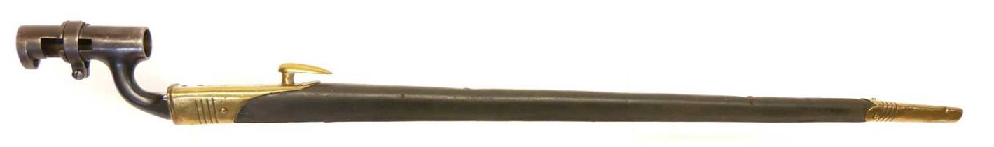Martini Henry rifle socket bayonet and scabbard