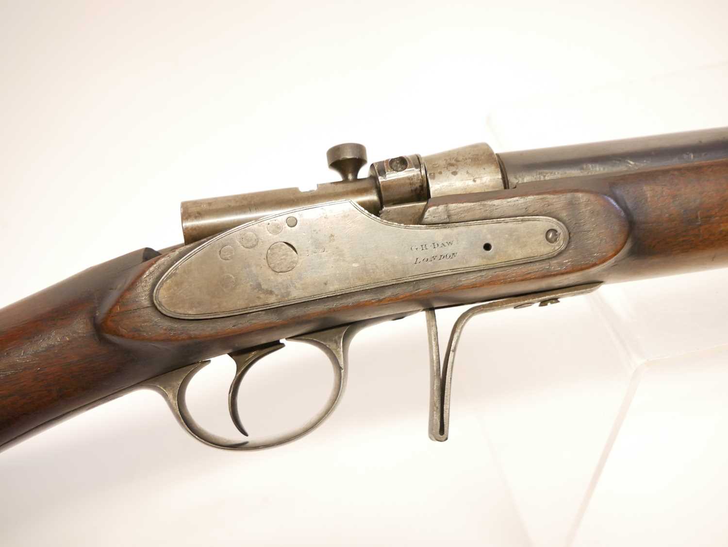 George Henry Daw of London experimental (possibly unique) breech loading .577 rifle, made from a - Image 6 of 20