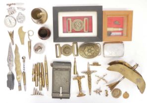 Collection of trench art and related items,